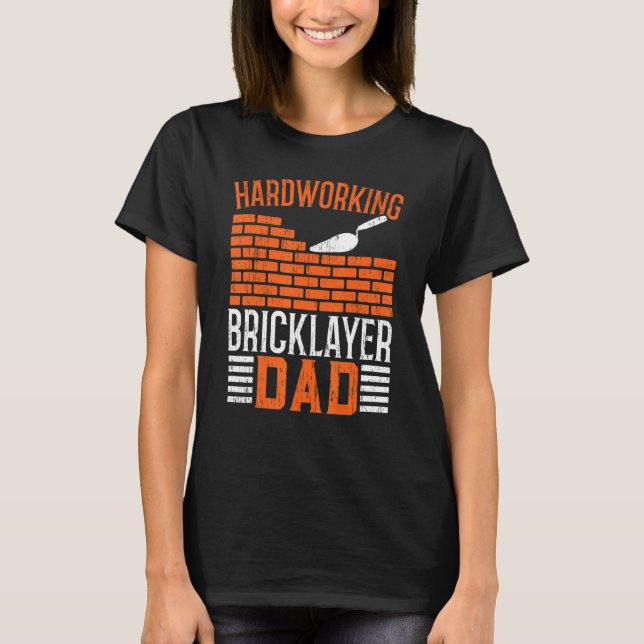 Camiseta Hombres con una capa de bricklayer papá ladrando l (Anverso)