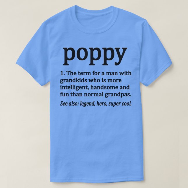Camiseta Hombres con una definición de amapola  (Diseño del anverso)