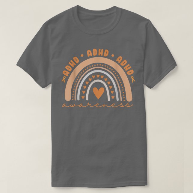 Camiseta Hombres concientizar sobre el TDAH y el Naranja de (Diseño del anverso)