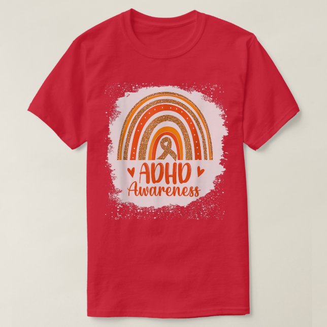 Camiseta Hombres concientizar sobre el TDAH y el Naranja de (Diseño del anverso)