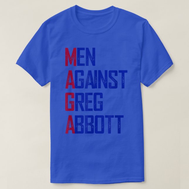 Camiseta Hombres contra Greg Abbott (Diseño del anverso)