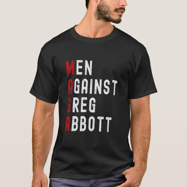 Camiseta Hombres contra Greg Abbott (Anverso)
