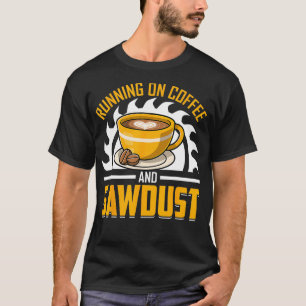 Camiseta Hombres corriendo en café y aserrín para trabajar