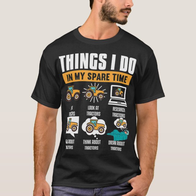 Camiseta Hombres Cosas Que Hago En Mi Tiempo De Repuesto Tr (Anverso)