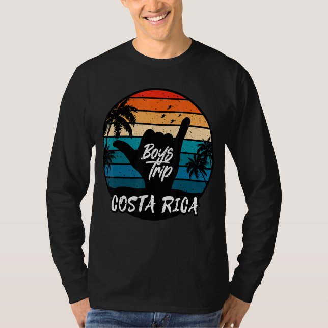Camiseta Hombres Costa Rica viajan en pareja surfista de va (Anverso)