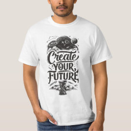 Camiseta Hombres Crear Su Futuro Inspirador Místico Blanco