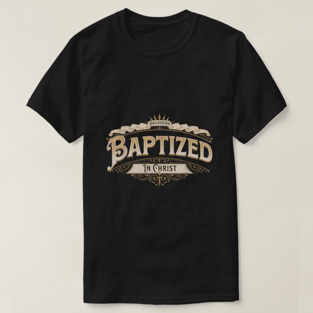 Camiseta Hombres cristianos bautismo BAPTIZEDINCRISTO (Diseño del anverso)