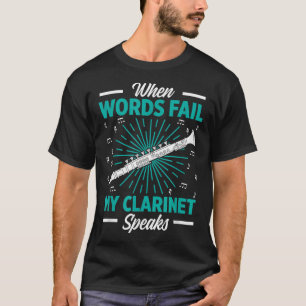 Camiseta Hombres Cuando Las Palabras Faltan Mi Clarinet Hab