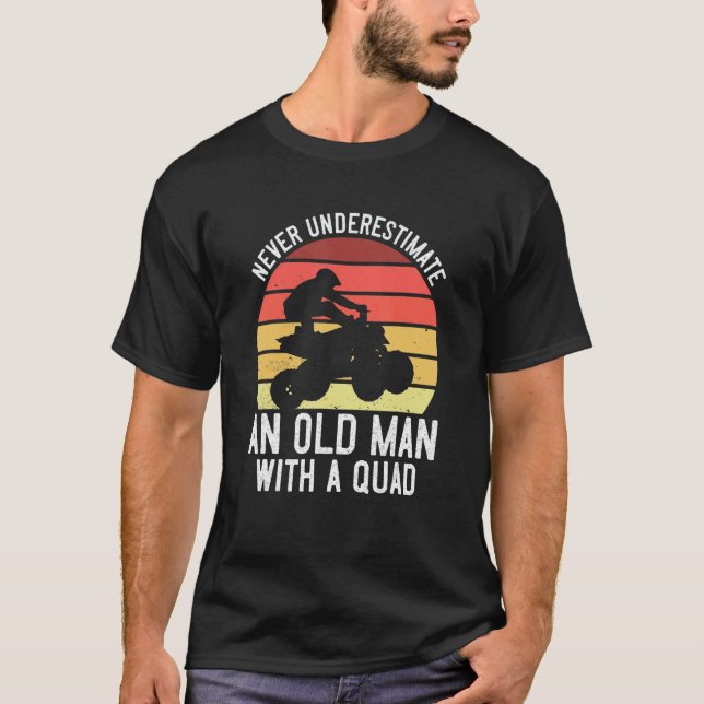 Camiseta Hombres Cuatro Carreras Fuera De La Carretera Retr (Anverso)