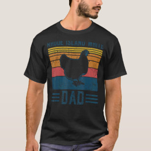 Camiseta Hombres Cultivando Raza Vintage Rhode Island White