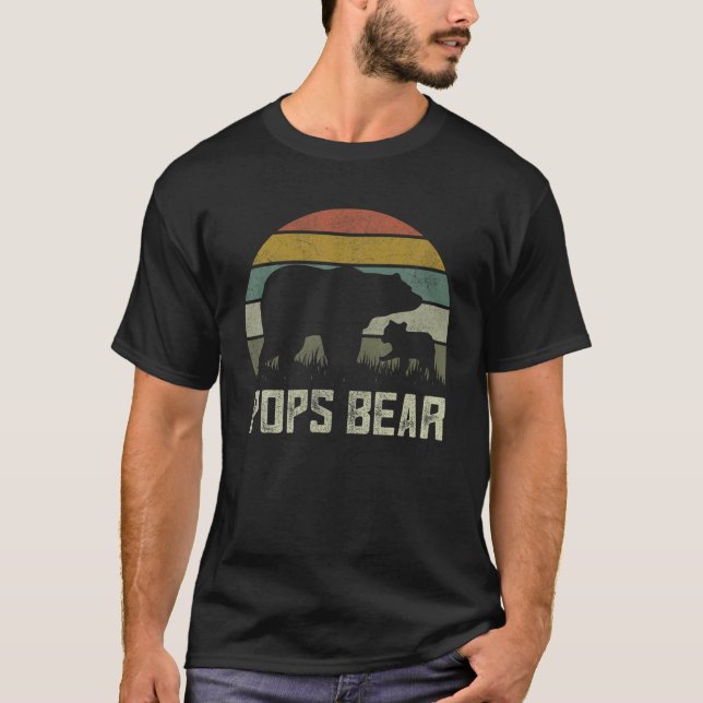 Camiseta Hombres Curiosos Osos De Cachorro S, Abuelo Del Dí (Anverso)