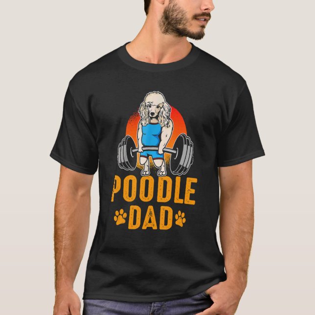 Camiseta Hombres Cute Poodle Dad Poodle Dog (Anverso)