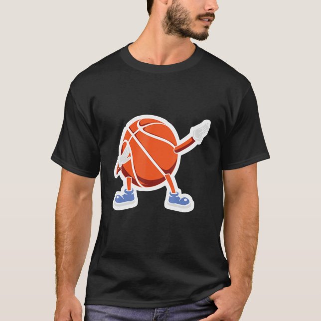 Camiseta Hombres Dabbing Baloncesto Baile El Juego De Pelot (Anverso)