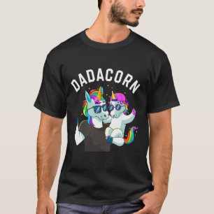 Camiseta Hombres Dadacorn Unicornio Familia Padres Cumplea