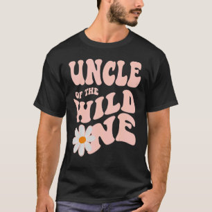 Camiseta Hombres Daisy Birthday Uncle Wild One Boho Primer 