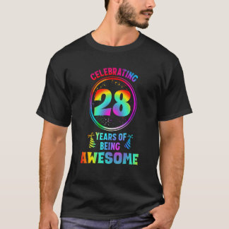 Camiseta Hombres de 28 años de ser asombrosos 28 años de ed
