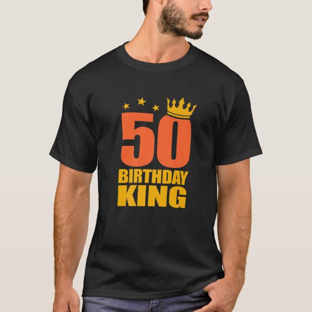 Camiseta Hombres De 50 Años Rey De 50 Años (Anverso)