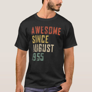 Camiseta Hombres De 67 Años De Edad Increíble Desde Agosto