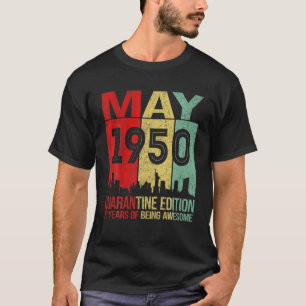 Camiseta Hombres De 71 Años Mayo De 1950