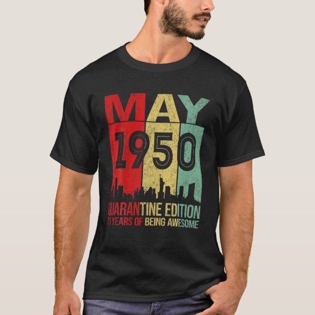 Camiseta Hombres De 71 Años Mayo De 1950 (Anverso)