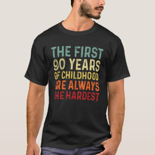 Camiseta Hombres de 90 años retro dicen cumpleaños número 9