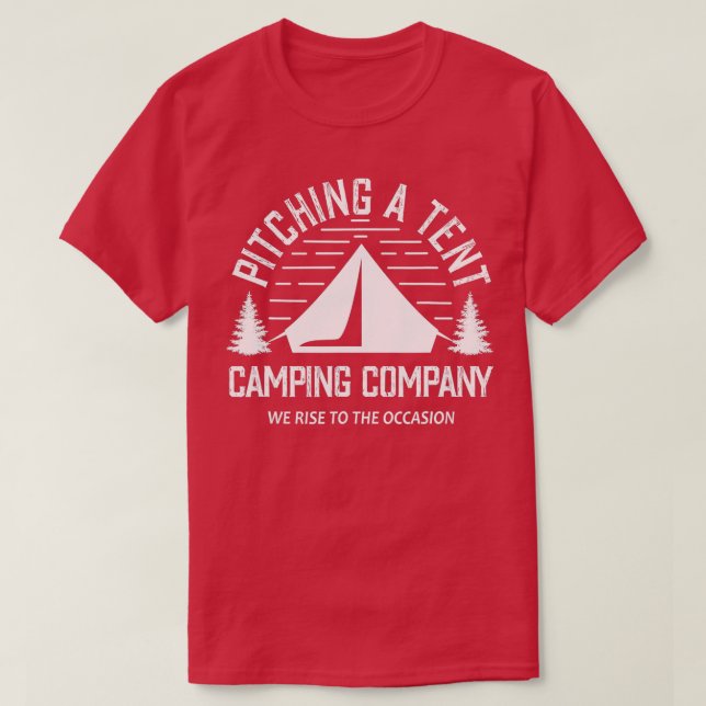 Camiseta Hombres de acampada de adultos divertidos lanzan c (Diseño del anverso)