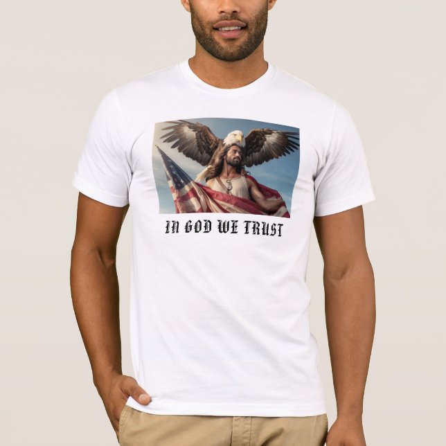 Camiseta *~* Hombres de águila AP27 con bandera norteameric (Anverso)