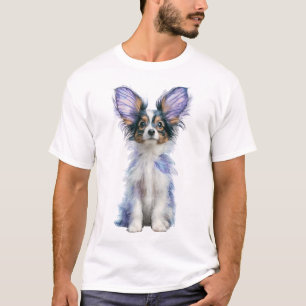 Camiseta Hombres de ala de mariposa etérea Papillon cachorr