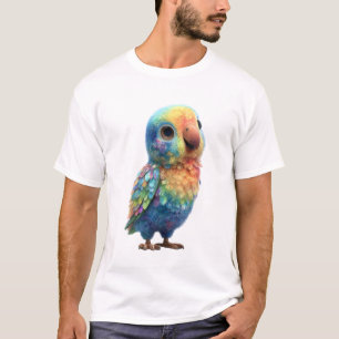 Camiseta Hombres de arcoíris vibrante Loros bebés estilizad