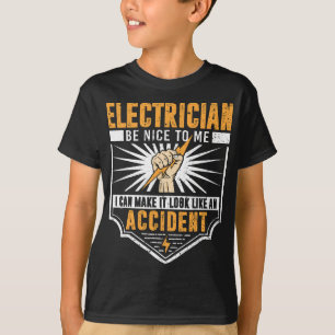 Camiseta Hombres De Arte Electricista Funcionarios Trabajan