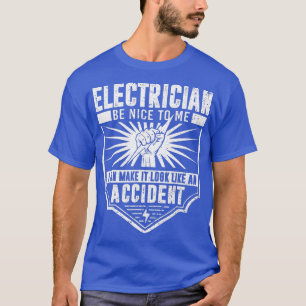Camiseta Hombres De Arte Electricista Funcionarios Trabajan