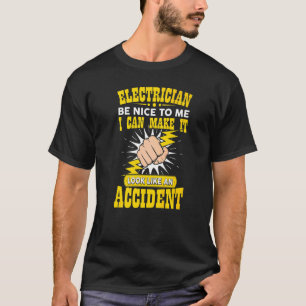 Camiseta Hombres de Arte Eléctrico Ingeniero Eléctrico Humo