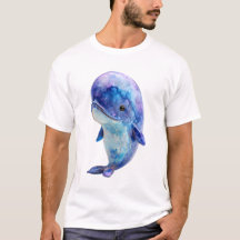 Hombres de ballena acuarela galaxia cósmica