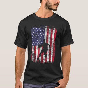 Camiseta Hombres de Baller Patriótico Vintage de Baloncesto