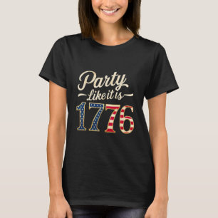 Camiseta Hombres De Bandera De Estados Unidos 1776 Mujeres