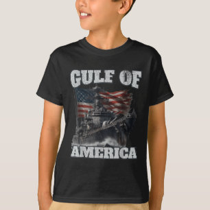 Camiseta Hombres De Bandera De Estados Unidos En El Golfo D