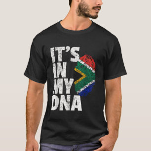 Camiseta Hombres de bandera sudafricana en mi ADN
