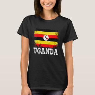 Camiseta Hombres de bandera ugandesa con dolor patriótico