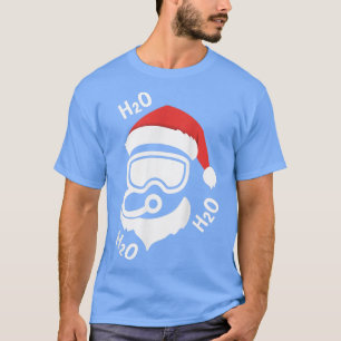 Camiseta Hombres de buceo de Santa Scuba Navidades Funny Di