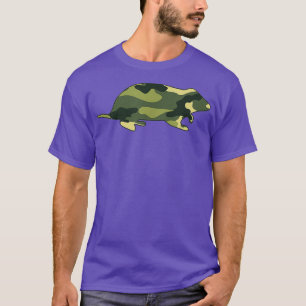 Camiseta Hombres de Camo de Hamster Militar Imprimir Mascot