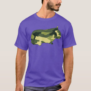 Camiseta Hombres de Camo de Hamster Militar Imprimir Mascot