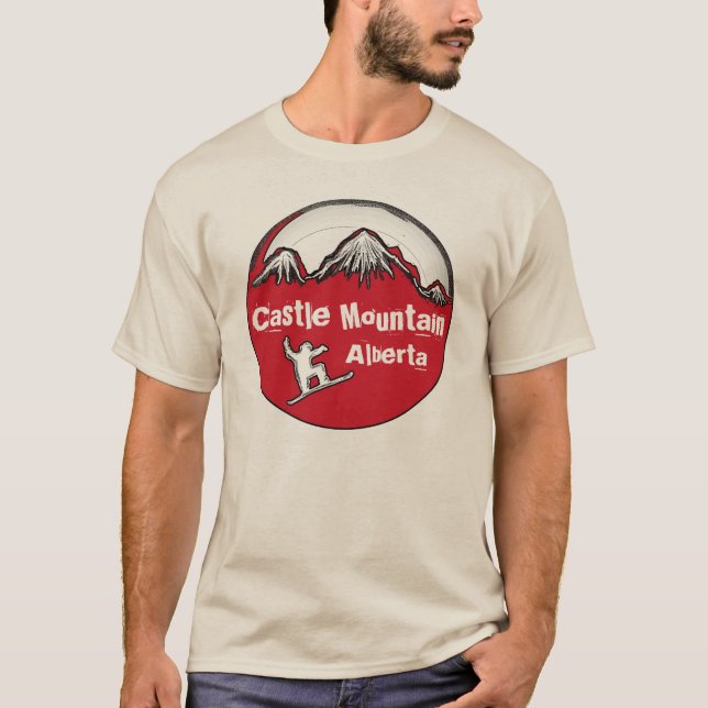 Camiseta Hombres de Castle Mountain Alberta Canada (Anverso)