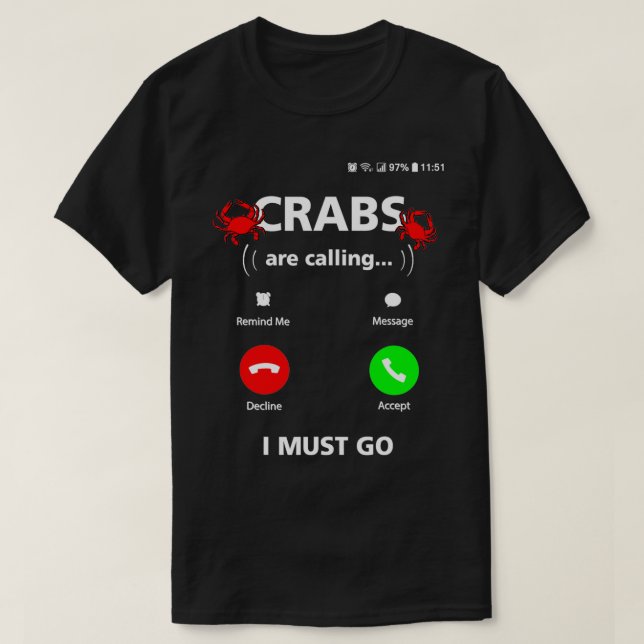 Camiseta Hombres de Crabbing Gracioso Crab Azul Lover Maryl (Diseño del anverso)