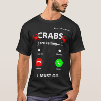 Camiseta Hombres de Crabbing Gracioso Crab Azul Lover Maryl