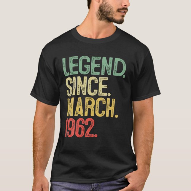 Camiseta Hombres De Cumpleaños De 60 Años Leyenda De 60 Año (Anverso)