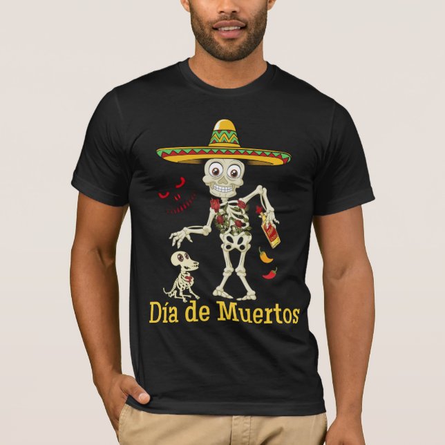 CAMISETA HOMBRES DE DIA DE MUERTOS (DÍA DE LOS MUERTOS) (Anverso)