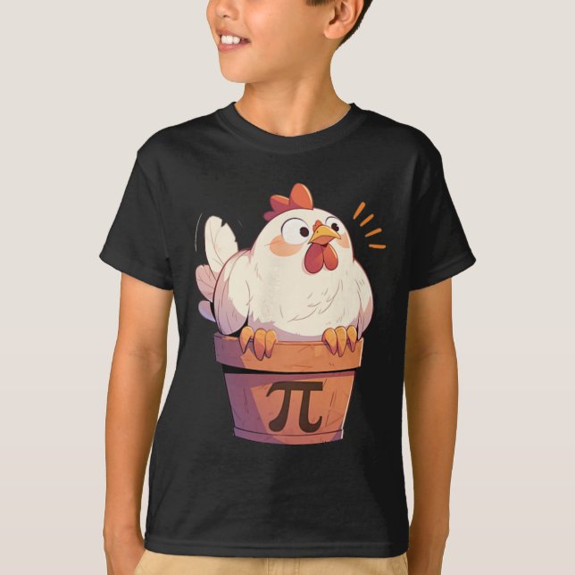Camiseta Hombres de Día de Papel Pollo Niños Math Math Gif (Anverso)