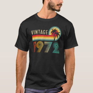Camiseta Hombres de edad de 50 años Vintage 1972 Retro 50º