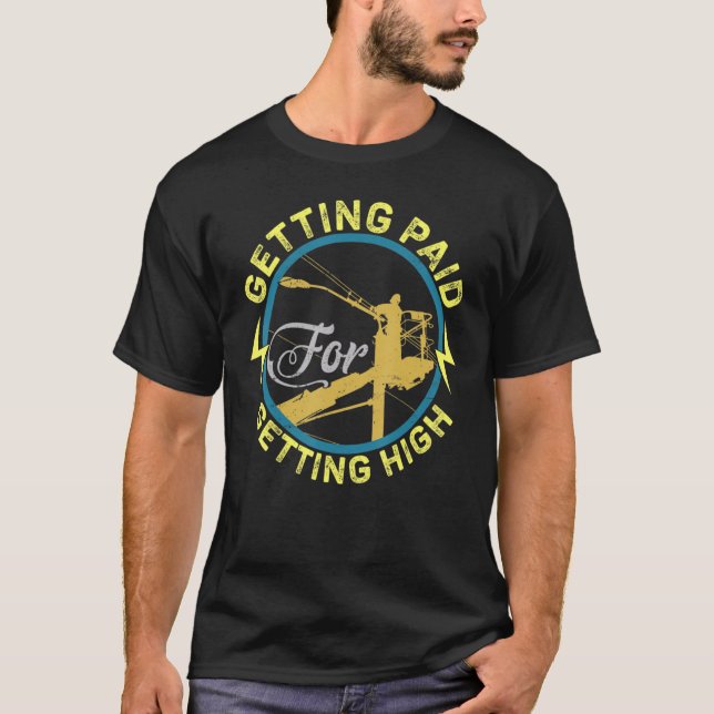 Camiseta Hombres de Electrician Electrical Power Lineman (Anverso)