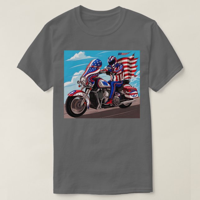Camiseta Hombres de Estados Unidos Motocross Biker Dirt Bik (Diseño del anverso)